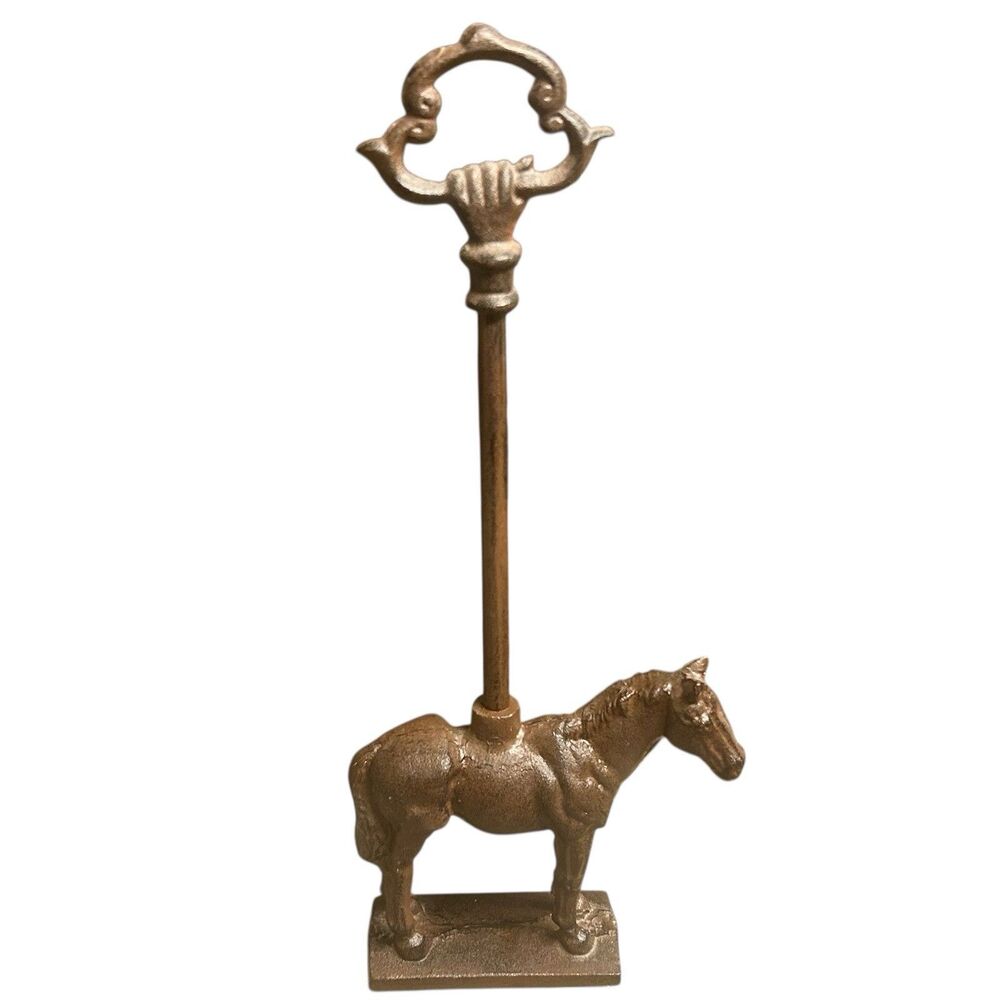 HORSE Cast Iron DOOR PORTER DOORSTOP  Decorative CARRY HANDLE